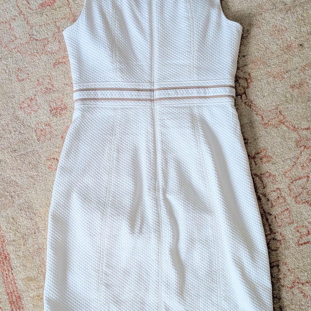White House Black Market Cream Sheath Midi Dress - Picture 2 of 5